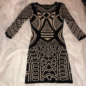 Forever 21 black/cream pattern dress
